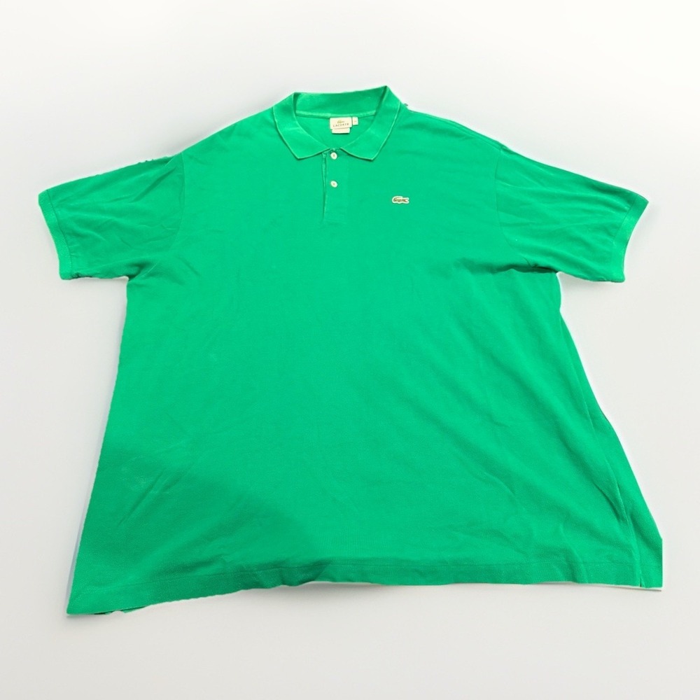 Lacoste Polo Shirt Mens Green 4XL Embroidered Croc Logo Preppy